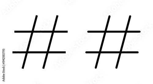 Hashtag icon symbol for apps and websites. hashtag sign and symbol