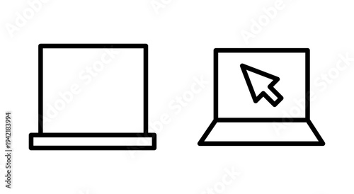 Laptop icon symbol for apps and websites. computer sign and symbol