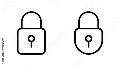 Lock icon symbol for apps and websites. Padlock sign and symbol. Encryption icon. Security symbol