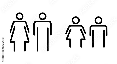 Man and symbol for apps and websites icon vector. male and female sign and symbol. Girls and boys