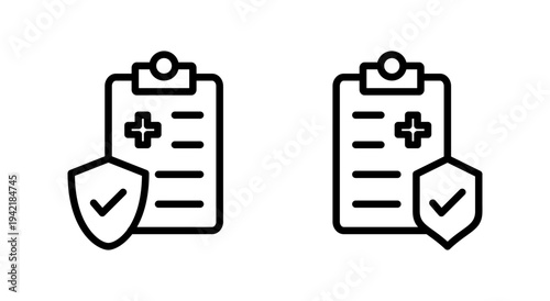 Medical insurance icon symbol for apps and websites. health insurance sign and symbol