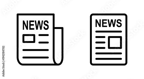 Newspaper icon symbol for apps and websites. news paper sign and symbol