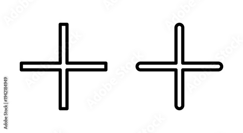 Plus icon symbol for apps and websites. Add plus sign and symbol