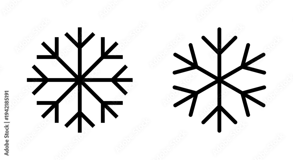 Obraz premium Snow icon symbol for apps and websites. snowflake sign and symbol
