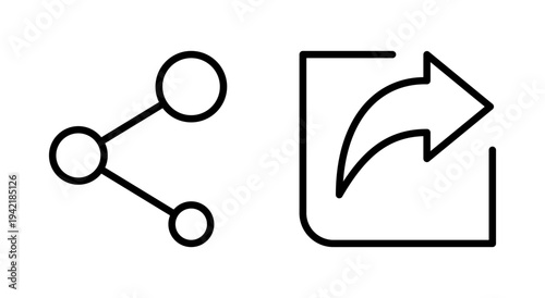 Share icon symbol for apps and websites. Sharing sign and symbol