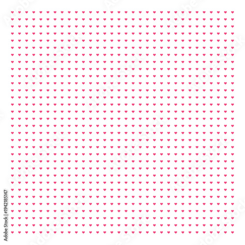Vector Field Grid of Hearts - Abstract Pink Heart Grid Art