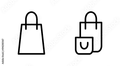 Shopping bag icon symbol for apps and websites. shopping sign and symbol