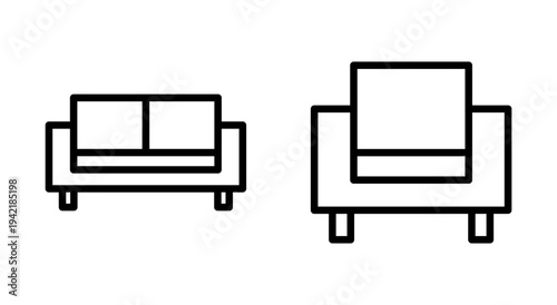 Sofa icon symbol for apps and websites. sofa sign and symbol. furniture icon
