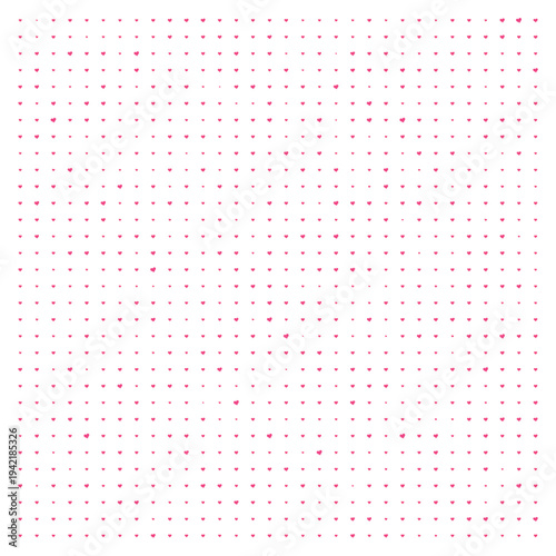 Vector Field Grid of Hearts - Abstract Pink Heart Grid Art