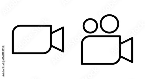Video icon symbol for apps and websites. video camera sign and symbol. movie sign. cinema