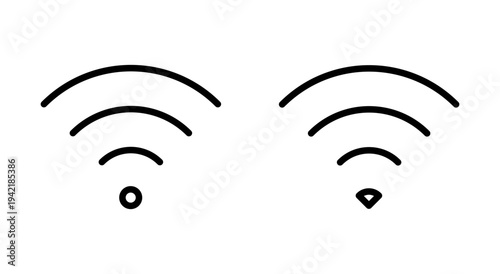 Wifi icon symbol for apps and websites. signal sign and symbol. Wireless  icon