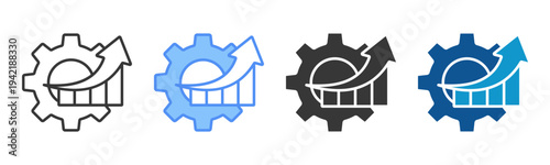 Performance Management Icon Set Multiple Style Collection