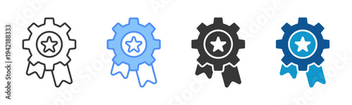 Quality Management Icon Set Multiple Style Collection