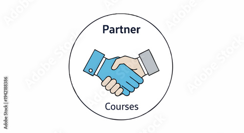 Partnership courses icon handshake