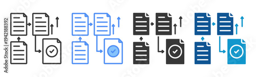 Process Icon Set Multiple Style Collection