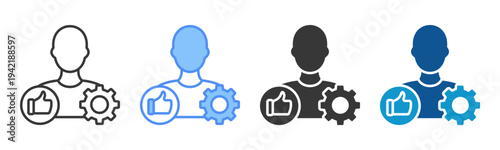 Performance Management Icon Set Multiple Style Collection