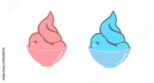 icecream, dessert, bowl, sweet, cartoon, illustration, scoop, creamy, vanilla, chocolate, strawberry, frozen, cold, treat, tasty, sugar, snack, food, dairy, yummy, delicious, sundae, topping, syrup, c