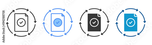 Evaluation Icon Set Multiple Style Collection