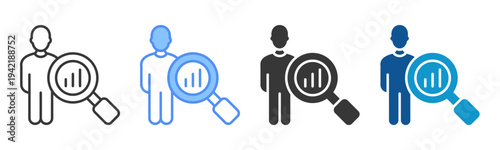 Performance Review Icon Set Multiple Style Collection