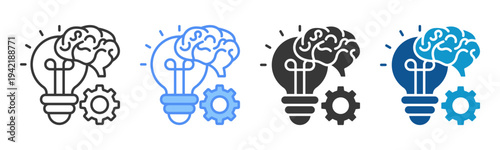 Intelligence Icon Set Multiple Style Collection