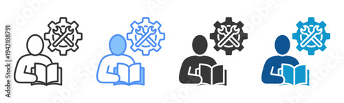 Proficiency Icon Set Multiple Style Collection