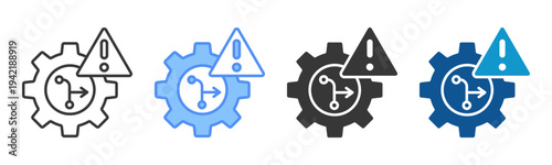 Risk Icon Set Multiple Style Collection