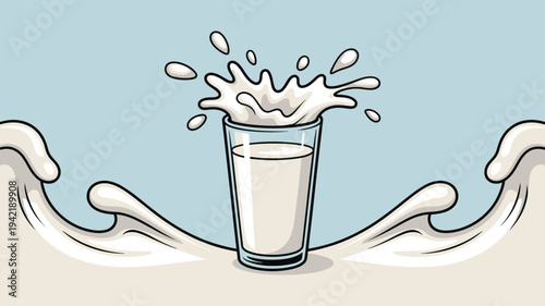 Milk Glass Splash Wave