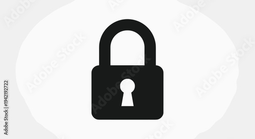 A black padlock icon on a symbolizing security and protection often used for encryption and privacy concepts, Generative AI.