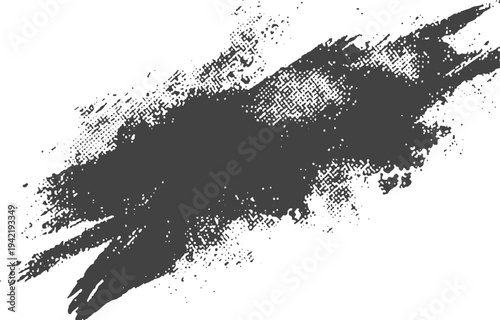 Grunge brush stroke texture with rough distressed paint effect Abstract grungy paint brush stroke with gritty worn texture