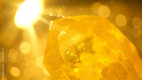 Golden Liquid with Shining Light Effect.