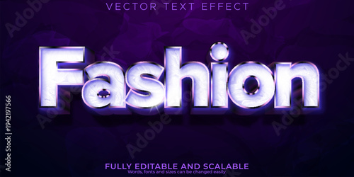 A premium fashion text effect with editable and scalable vector design