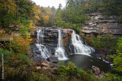 Blackwater Falls during the autumn season in Tucker County, West Virginia