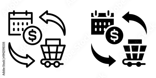 subscription icon, element icon for design branding, print, and digital media