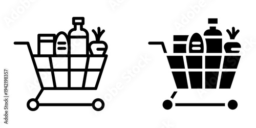 groceries icon, element icon for design branding, print, and digital media
