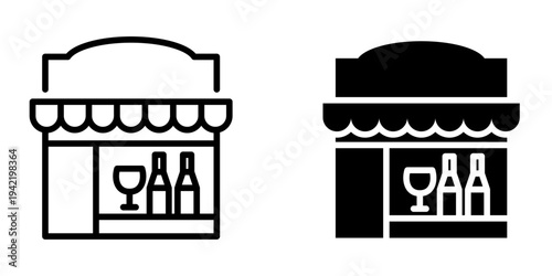 Wine Shop icon, element icon for design branding, print, and digital media