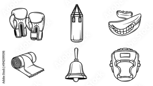 A set of dental hygiene icons including toothbrushes, toothpaste, and a dental tray