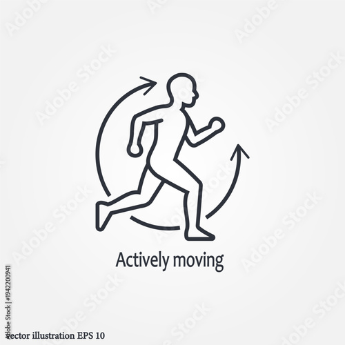 actively moving icon symbol illustration vector eps10 logo template design pattern seamless bright minimal design flat design realistic style simple design modern design