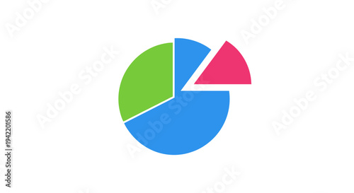 Free Download A colorful pie chart icon in a modern flat design style - GFXLoad