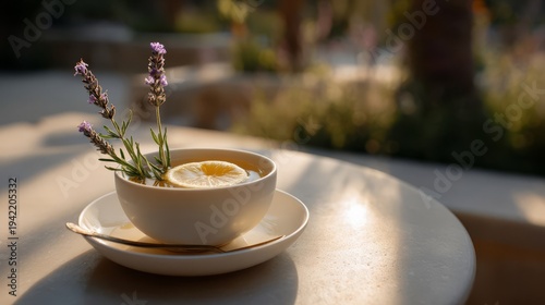 Herbal Lavender Lemon Tea Cup Infused Outdoors