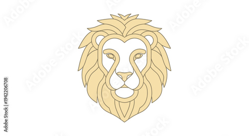 A stylized golden lion head emblem is displayed against a white background.