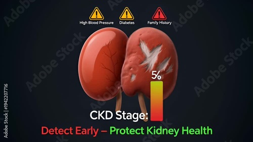 Chronic Kidney Disease Progression Visualization in Motion Graphics