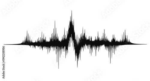 Sound wave pattern on white background