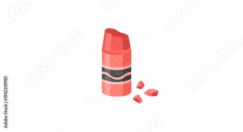 Vibrant Lipstick Tube with Small Petals. Vector Icon. EPS Editable