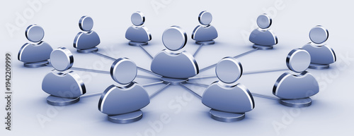 人型アイコンのネットワーク