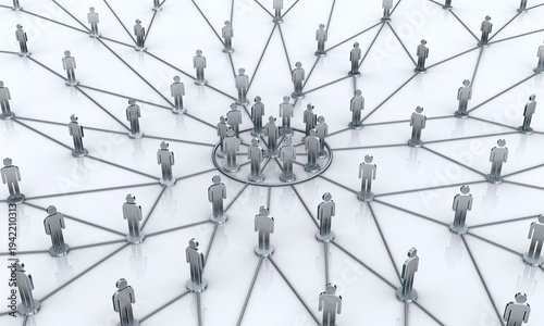 人型アイコンのネットワーク