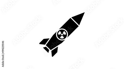 Black Rocket Icon Illustration for Technology Branding. Vector Illustrations. EPS Editable