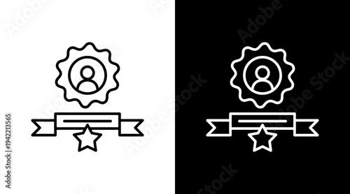 Personal Branding Outline White Icon Set Design