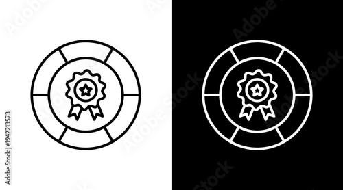 Brand Assets Outline White Icon Set Design