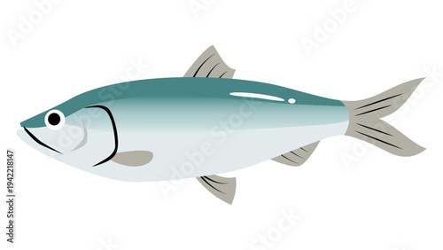 シンプルでかわいい鰊（ニシン）のイラスト　食べ物・魚のベクター素材