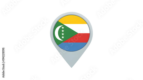 Comoros flag icon in modern map pin Free Download Comoros flag icon in modern map pin - GFXLoad